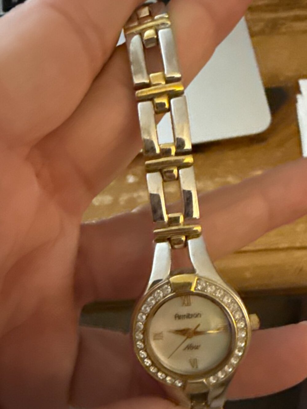 Armitron Now Two-Tone Watch Rhinestone Bezel - Picture 4 of 5